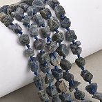 Raw Rough Natural Sapphire Beads Strands, Nuggets, 5~15x7~10x4~12mm, Hole: 1.1mm, about 44~45pcs/strand, 17.13''(43.5cm)(G-D101-A03)