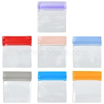 35Pcs 7 Colors Transparent EVA Packaging Resealable Bags, Self-Sealing Bag, Rectangle, Mixed Color, 7.9x7.3x0.3cm, 5pcs/color(ABAG-TA0002-29B)