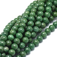 Natural African Jade Beads Strands, Round, Grade A, 8mm, Hole: 0.8mm, about 50pcs/strand, 15.75 inch(40cm)(X-G-F674-06-8mm)