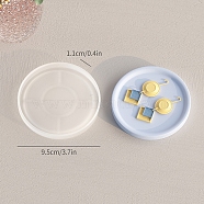 DIY Food Grade Silicone Coaster Molds, Decoration Making, Resin Casting Molds, For UV Resin, Epoxy Resin Jewelry Making, Round, 95x11mm(PW-WG92020-08)