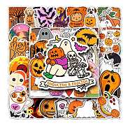 Halloween Themed Waterproof PVC Sticker Labels, Self-adhesive Decals, for Suitcase, Skateboard, Refrigerator, Helmet, Mobile Phone Shell, Colorful, 55~85mm, 50pcs/set(HAWE-PW0001-051)