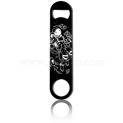 430 Stainless Steel Bottle Openers, Laser Cut, Rectangle, Spaceman, 178x40x2mm(AJEW-WH0259-055)