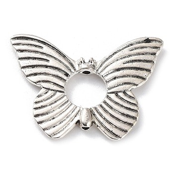 Alloy Bead Frame, Butterfly, Antique Silver, 19x26.5x1.5mm, Hole: 1.2mm