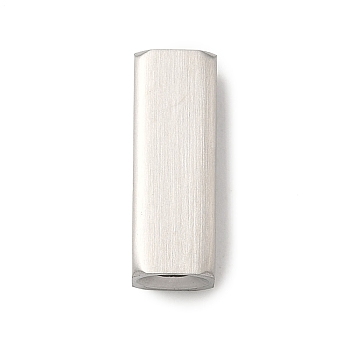 304 Stainless Steel Tube Beads, Rectangle, Stainless Steel Color, 16x6x6mm, Hole: 2.5mm