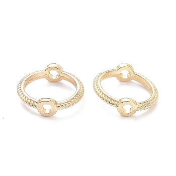 Brass Bead Frames, Long-Lasting Plated, Round Ring, Real 14K Gold Plated, 11x3mm, Hole: 1.6mm, Inner Diameter: 8.4mm