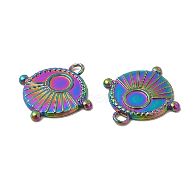 Ion Plating(IP) 304 Stainless Steel Pendant Cabochons Settings(STAS-A070-09MC)-2