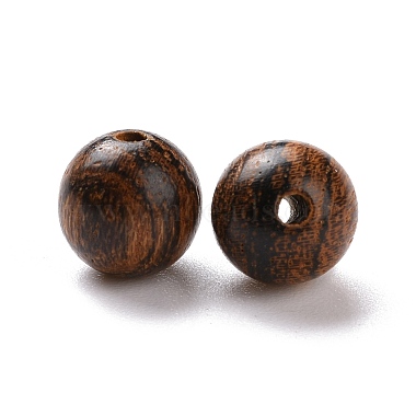 Круглые бусины из сандалового дерева из кожи тигра(WOOD-G009-01B)-3