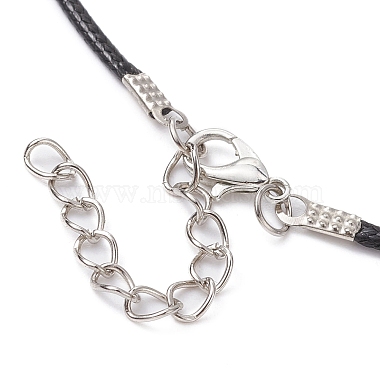 Glass Heart Pendant Necklaces(NJEW-JN04476)-7