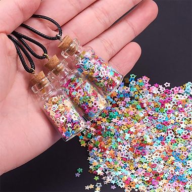 nbeads 2 ボックスの星紙吹雪、グリッタースタースパンコール、スターテーブル紙吹雪、工芸品、DIY ネイルアート、ウェディングパーティーの装飾用 (アソートカラー)(RESI-PH0001-02)-5