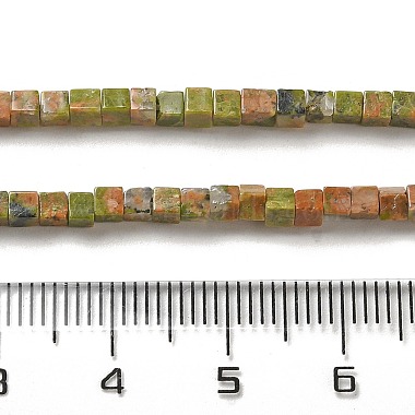 Natural Unakite Beads Strands(G-B064-A10)-5