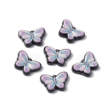 Plum Butterfly Resin Cabochons