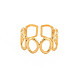 chapado de iones (ip) 304 anillo de puño de geometría abierta de acero inoxidable para mujer(X-RJEW-S405-166G)-1