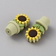 Sunflower Flowerpot Food Grade Eco-Friendly Silicone Beads(SIL-TAC0002-20H)-2