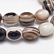 naturel rayé agate teintée rangées de perles ovales(G-L288-01A)-1