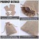 16pcs 4 styles pochettes d'emballage en toile de jute imitation polyester sacs à cordon(ABAG-BBC0001-01B)-6