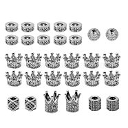 Brass Micro Pave Cubic Zirconia Beads, Flat Round, Clear, Platinum, 30pcs/Box(ZIRC-SZ0001-18P)
