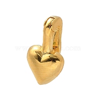 925 Sterling Silver Snap on Bails, Heart, Golden, 10.5x6x5mm, Hole: 1.5x3.5mm(STER-D300-17G-02)