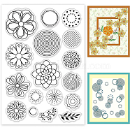 PVC Plastic Stamps, for DIY Scrapbooking, Photo Album Decorative, Cards Making, Stamp Sheets, Flower Pattern, 16x11x0.3cm(DIY-WH0167-56-1165)