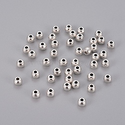 Tibetan Style Alloy Spacer Beads, Cadmium Free & Lead Free, Barrel, Antique Silver, 5x4mm, Hole: 2mm(LF10976Y)