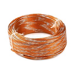 Two Tone Aluminum Wire, Bendable Metal Craft Wire, Round, Dark Orange, 2mm, about 98.43 Feet(30m)/Roll(AW-CBA2D89-01B)