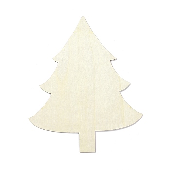 Unfinished Poplar Wood Cutting Board Craft, Serving Tray for DIY Home Kitchen Cooking Decor, Christmas Tree, 24.9x19.9x0.2cm