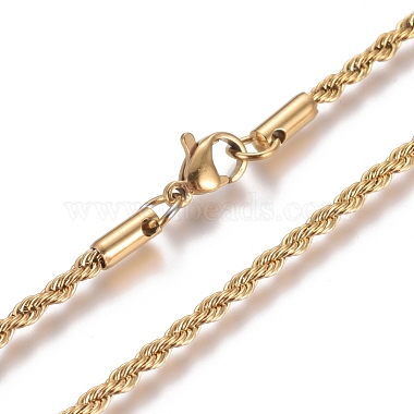 Unisex 304 Stainless Steel Rope Chain Necklaces(X-STAS-D0002-33G)-3