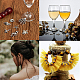 Серьги-кольца с подвесками из латуни с винным бокалом sunnyclue(MAK-SC0001-01)-7