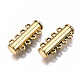 4-Strands Brass Magnetic Slide Lock Clasps(KK-Q740-17G)-1