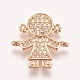 Brass Micro Pave Cubic Zirconia Links(ZIRC-K078-33G)-1