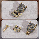 1ПК латунные застежки-дужки в тибетском стиле в форме волка(FIND-HY0002-78)-4