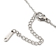 201 Stainless Steel Feather Pendant Necklace with Cable Chains(NJEW-Q317-22P)-3