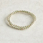 3Pcs CCB & Glass Seed Beads Stretch Bracelets Set for Women, Round & Column, Aquamarine, 6.50 inch(16.5cm)(RR1664-4)