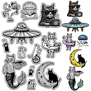 Custom PVC Plastic Clear Stamps, for DIY Scrapbooking, Photo Album Decorative, Cards Making, Stamp Sheets, Film Frame, Cat Shape, 160x110x3mm(DIY-WH0439-0158)
