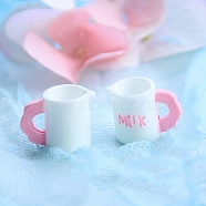 Resin Tea Set Miniature Ornaments, Micro Landscape Home Dollhouse Accessories, Pretending Prop Decorations, Mug, Pearl Pink, 23x16mm(PW-WG2C285-10)