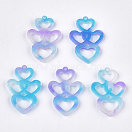 Cellulose Acetate(Resin) Pendants, Heart, Medium Orchid, 29.5x20x3mm, Hole: 1mm(KY-T008-08C)