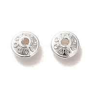 Long-Lasting Plated Alloy Beads, Rondelle, Silver, 6.5x4mm, Hole: 1.6mm(PALLOY-A006-22S)