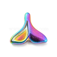 304 Stainless Steel Pendant Cabochon Settings for Enamel, Mermaid Tail, Rainbow Color, 13x15x5mm, Hole: 1.8mm(STAS-I202-18RC)