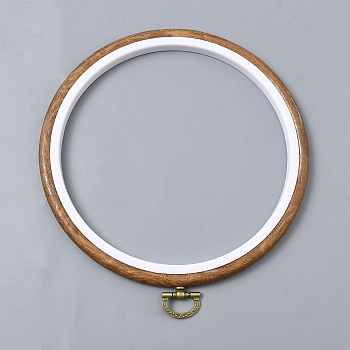 PVC Embroidery Hoops, Ring, Camel, 180x170x9mm, Inner Diameter: 145mm