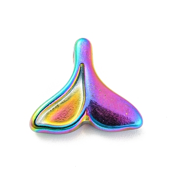 304 Stainless Steel Pendant Cabochon Settings for Enamel, Mermaid Tail, Rainbow Color, 13x15x5mm, Hole: 1.8mm