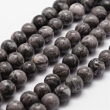 4mm Gray Round Netstone Beads