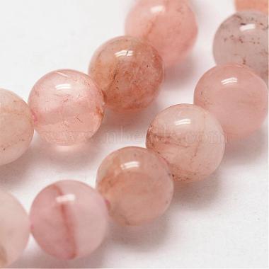 Morganite naturelle chapelets de perles rondes(G-O143-05-6mm)-3