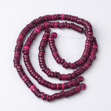 Dyed Natural Coconut Disc Bead Strands(COCB-O003-07D)-2