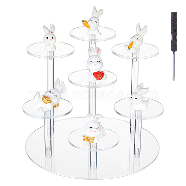 Clear Flat Round Acrylic Display Risers
