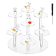 7-Tier Flat Round Acrylic Minifigures Organizer Display Risers(ODIS-WH0038-44A)-1