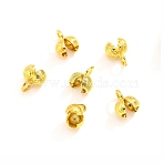 Brass Crimp Beads, Real 18K Gold Plated, 7.5x5mm, Hole: 2mm, Inner Diameter: 1.8mm(FIND-WH20023-157G-02)