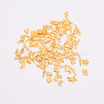 Alloy Enamel DIY Pieces, DIY Accessories, Nuggets, Golden, 7.2~14x4~8.5x1.5~2mm(ENAM-WH0047-56G)