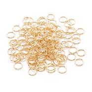 Brass Open Jump Rings, Long-Lasting Plated, Round Ring, Real 18K Gold Plated, 21 Gauge, 7x0.7mm, Inner Diameter: 5.6mm(X-KK-F824-108D-G)