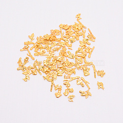 Alloy Enamel DIY Pieces, DIY Accessories, Nuggets, Golden, 7.2~14x4~8.5x1.5~2mm(ENAM-WH0047-56G)
