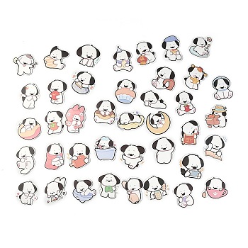40Pcs 40 Styles Paper Cartoon Stickers Sets, Adhesive Decals for DIY Scrapbooking, Photo Album Decoration, Dog Pattern, 44~71x48.5~68.5x0.2mm, 1pc/style