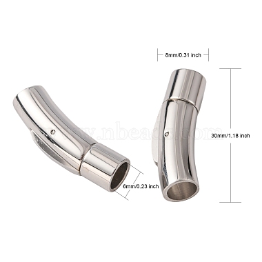 Column 316 Surgical Stainless Steel Bayonet Clasps(STAS-A021-6mm)-3